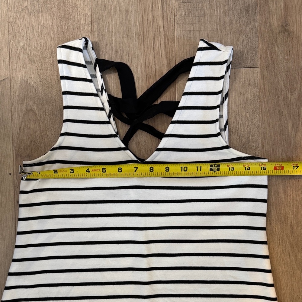 Striped Black and White Kids Dress - Picture 9 of 12